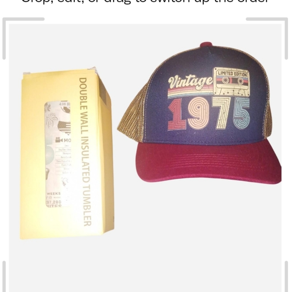 1975 Trucker Hat with Multicolor Design